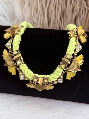 NWT green and brass tones, J.Crew costume necklace